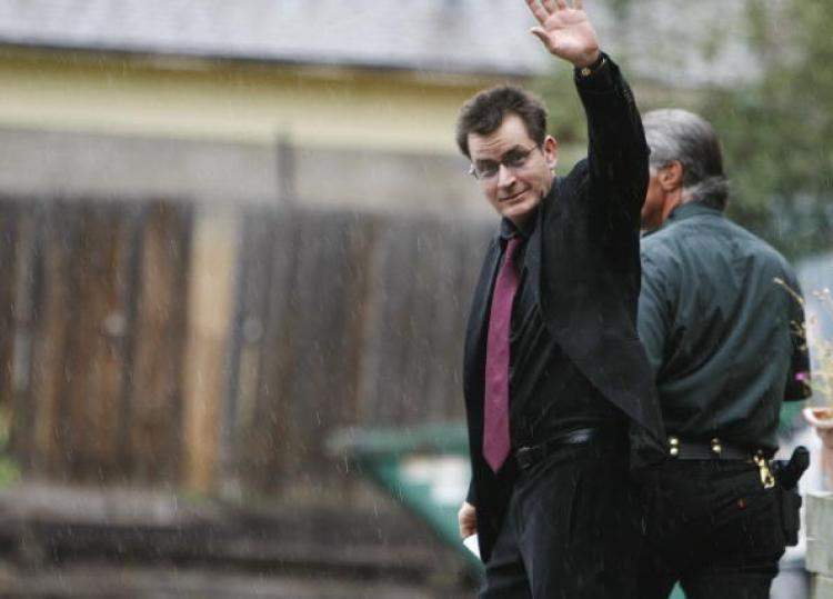 Charlie Sheen departs the Pitkin County Courthouse on August 2, 2010 in Aspen, Colorado. (Riccardo S. Savi/Getty Images)