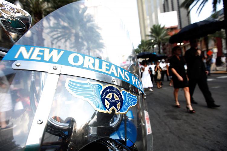 A New Orleans Police motorcycle (Chris Graythen/Getty Images)