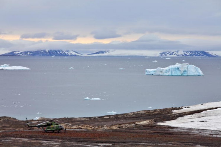 On the coast of Franz Josef Land in Russia. (Vladimir Melnik/AFP/Getty Images)