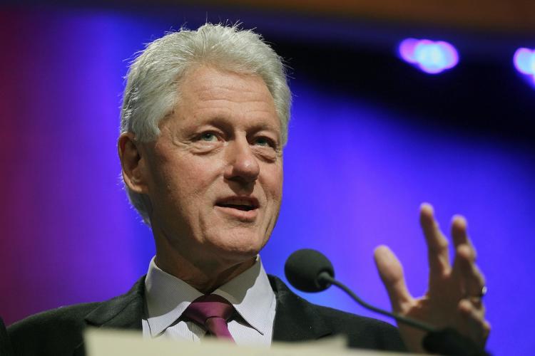 Former U.S. President Bill Clinton speaks during the annual Clinton Global Initiative (CGI) September 22, in New York City.  (Mario Tama/Getty Images)