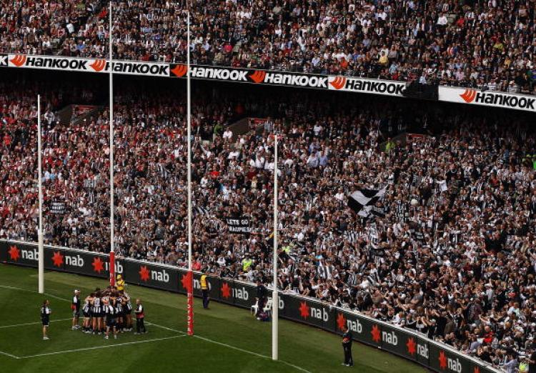 The AFL Grand Final match between the Collingwood Magpies and the St Kilda Saints at Melbourne Cricket Ground on Sept. 25. (Quinn Rooney/Getty Images)