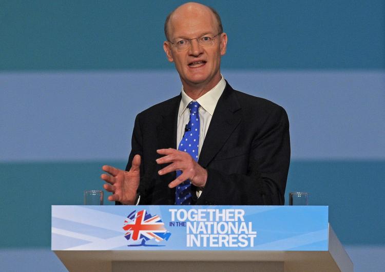 British Minister for Universities and Science, David Willetts, addresses delegates on the second day of the Conservative party conference at the International Convention Centre in Birmingham, on October 4, 2010.  (Andrew Yates/AFP/Getty Images)