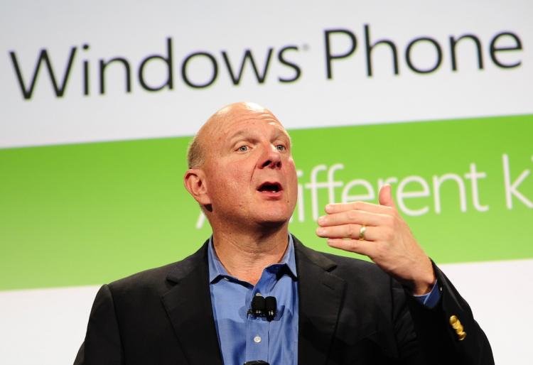 Microsoft Corp. Chief Executive Officer Steven Ballmer has sold 50 million Microsoft shares, worth around $1.3 billion, according to a filing with the Securities and Exchange Commission. (Emmanuel Dunand/Getty Images)