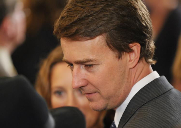 Edward Norton attends an event to honor the winners of the President's Committee on the Arts and the Humanities Youth Program Awards Oct. 20 at the White House in Washington, DC. (Mandel Ngan/AFP/Getty Images)