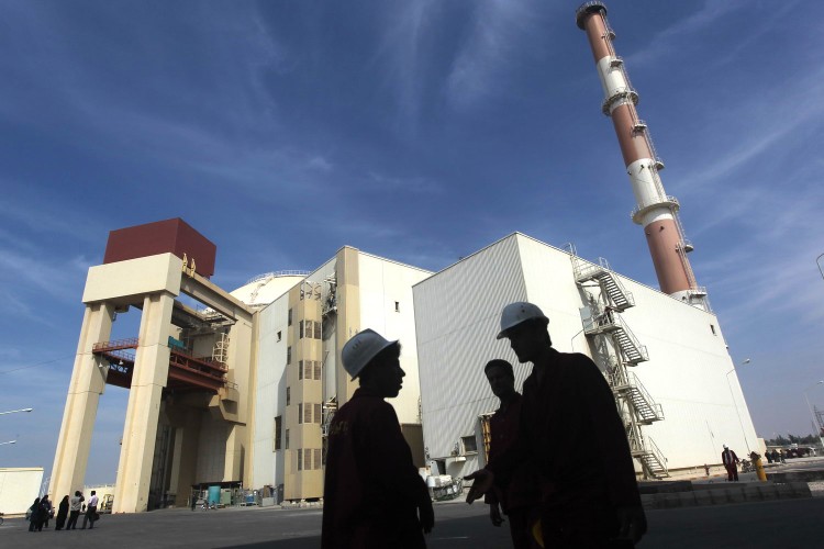 The reactor building at the Russian-built Bushehr nuclear power plant in southern Iran, 1,200 kilometers south of Tehran, where Iran has begun unloading fuel into the reactor core for the nuclear power plant on Oct. 26, 2010. (Majid Asgaripour/Getty Images )