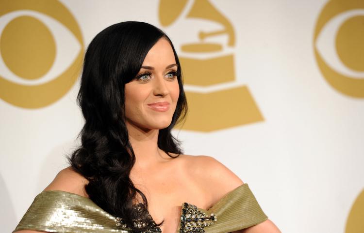 Grammy Nominations 2011: Katy Perry poses in the press room during the concert at Club Nokia on Dec. 1 in Los Angeles. (Kevin Winter/Getty Images)