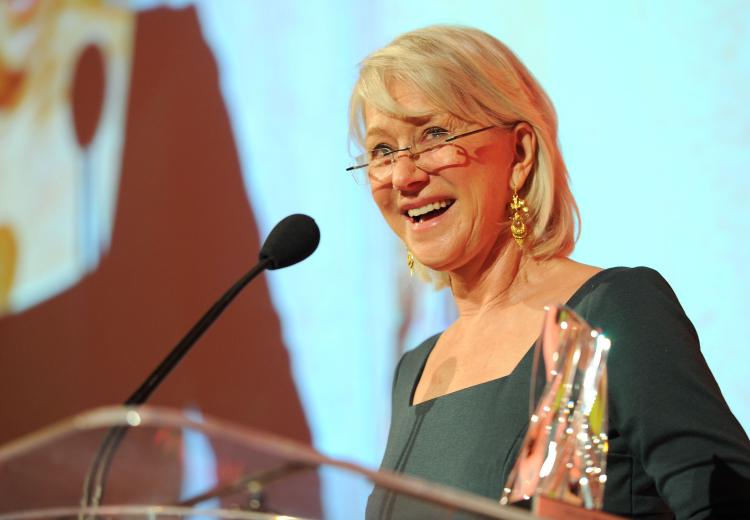 Helen Mirren speaks at The Hollywood Reporter's Annual 'Power 100: Women In Entertainment Breakfast' held at The Beverly Hills Hotel on Dec. 7 in California. (Alberto E. Rodriguez/Getty Images)