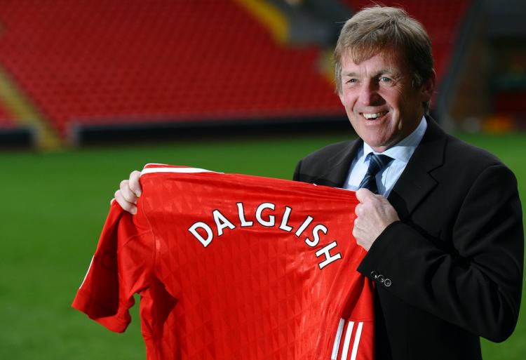 KING KENNY: Kenny Dalglish, Liverpool Football Club's new manager, poses for photographers during a photocall at Anfield in Liverpool, north-west England, on January 10.   (Paul Ellis/Getty Images )