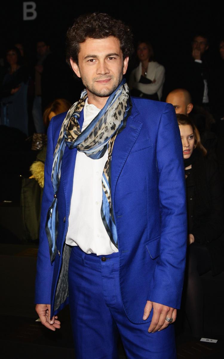 Italian actor Vinicio Marchioni cuts a dash at the Roberto Cavalli Fashion Show as part of Milan Fashion Week Menswear on Jan. 15. (Vittorio Zunino Celotto/Getty Images)