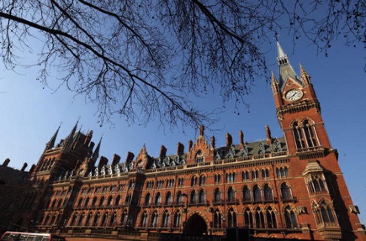The iconic Victorian Gothic hotel, 'St Pancras Renaissance Hotel London'  which was designed by Sir George Gilbert Scott and opened on May 5, 1873, in London England. London is planning on boosting it's luxury hotel supply to make way for the 2021 Winter Olympic Games.  ( Oli Scarff/Getty Images)