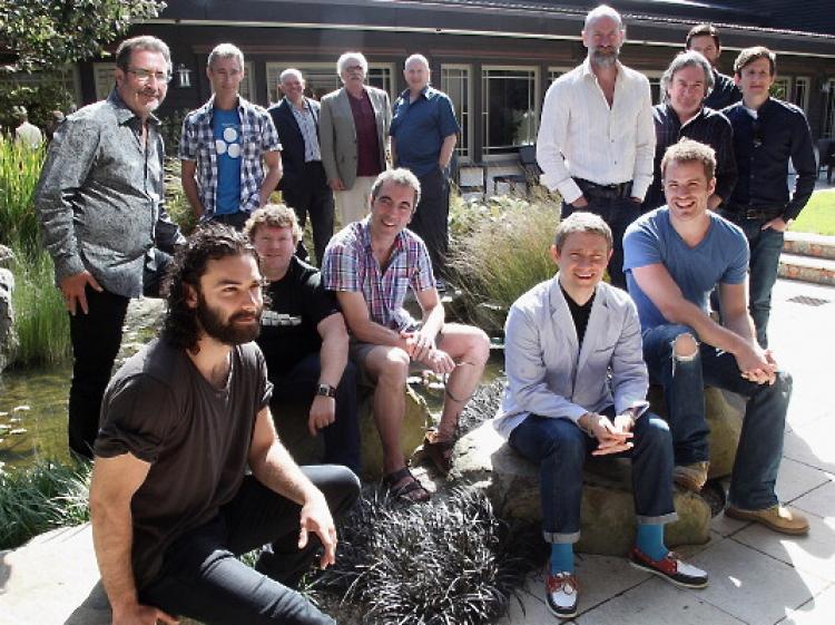 The cast of 'The Hobbit' at the Park Road Post Production Centre during February, in Wellington, New Zealand. (Marty Melville/Getty Images)