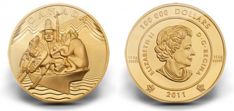 The Spirit of Haida Gwaii collector coin features Haida artist Bill Reid's internationally famous sculpture. (Courtesy of The Royal Canadian Mint)