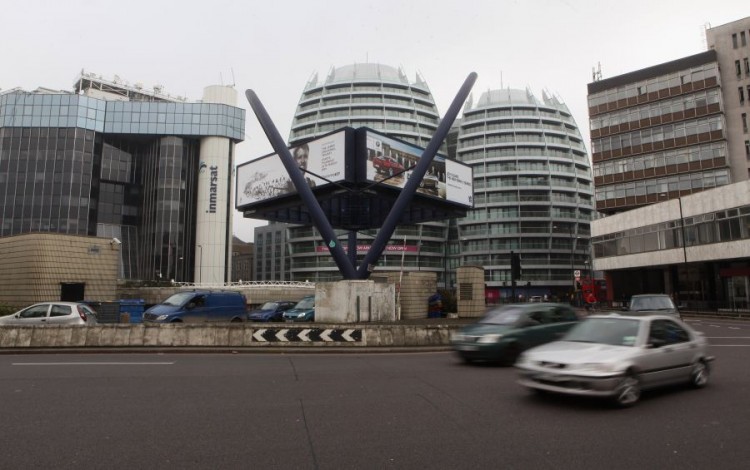 Old Street roundabout in Shoreditch which has been dubbed 'Silicon Roundabout' due to the number of technology companies operating in the area.  (Oli Scarff/Getty Images)