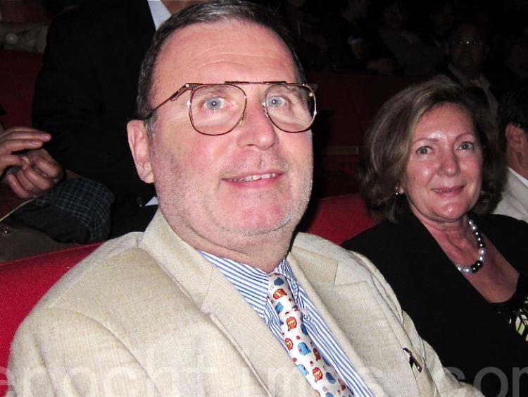 Mr. Adam Tertak and his wife,  attends Shen Yun Performing Arts International Company's show in Taipei, Taiwan, on April 21, 2011.  (Cheng Wei/The Epoch Times)