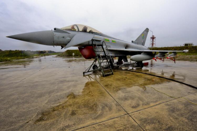 An RAF Typhoon jet prepares to take part in enforcing the no-fly zone over Libya. A new report by the Commons Committee of Public Accounts has highlighted problems and massive costs associated with the Typhoon programme. (SAC Neil Chapman/MoD via Getty Images)