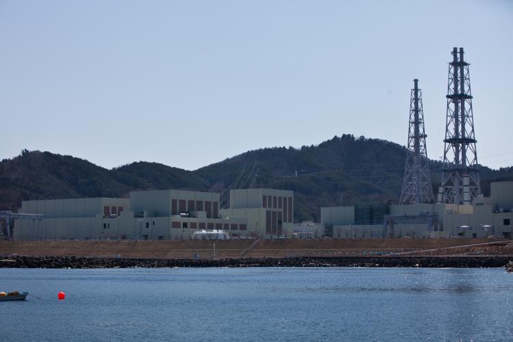 A general view shows the Onagawa nuclear plant in Onagawa, Miyagi prefecture on April 5, 2011.  (Yasuyoshi Chiba/Getty Images)