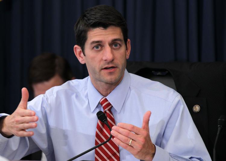 Committee Chairman Rep. Paul Ryan (R-WI) speaks during a markup hearing before the House Budget Committee April 6, 2011 on Capitol Hill in Washington, DC. The committee held a markup hearing on the concurrent resolution on the Budget for Fiscal Year 2012. (Alex Wong/Getty Images)