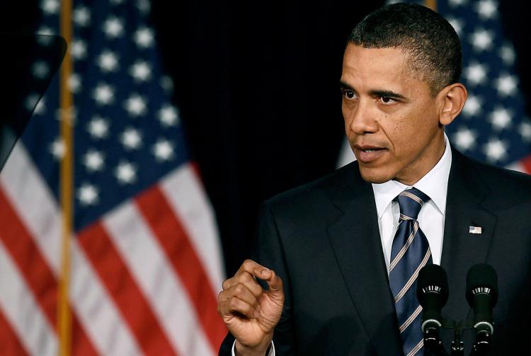 WASHINGTON, DC - APRIL 13: President Barack Obama speaks about fiscal policy at George Washington University in Washington, DC. He laid out his plan for deficit and debt reduction. (Mark Wilson/Getty Images)