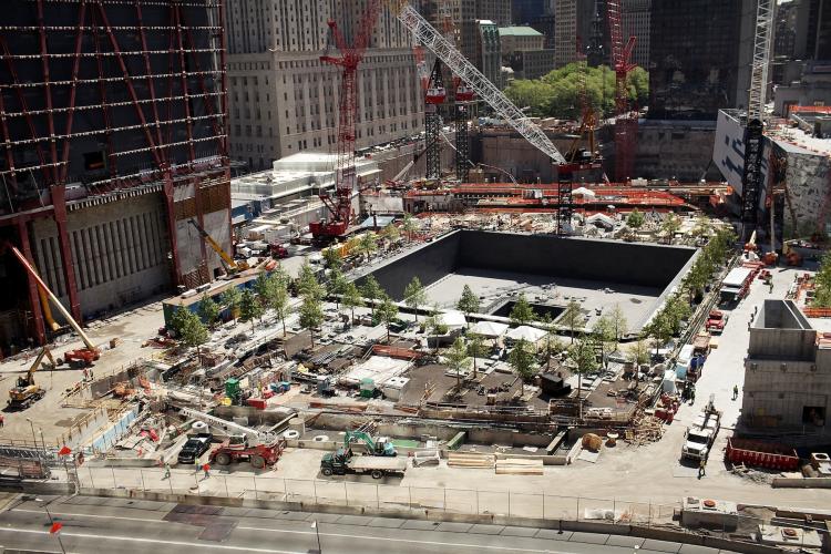 Construction continues at the World Trade Center on May 10, in New York City. Intelligence officials said on Thursday, Osama bin Laden was seeking to attack the U.S. on the 10-year anniversary of the 9/11 attacks.   (Spencer Platt/Getty Images)