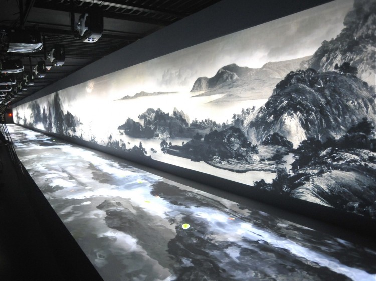 A 600-year-old Chinese painting entitled 'Dwelling in the Fuchun Mountains' in the National Palace Museum Taipei. Treasures taken from mainland China before the CCP came into power in 1949. (Patrick Lin/AFP/Getty Images)