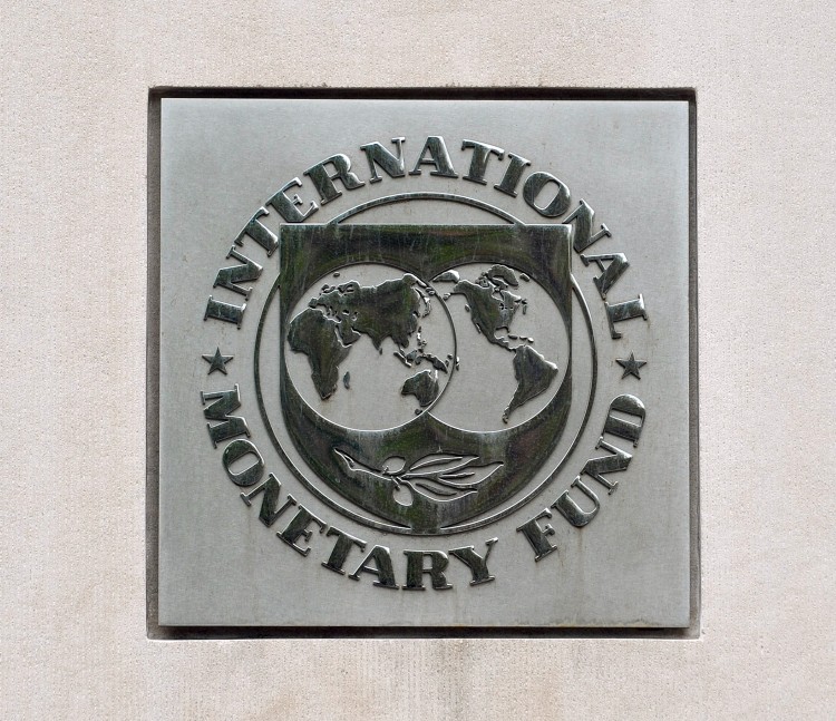 The sign on the headquarters of the International Monetary Fund (IMF) is seen June 5, in Washington, DC.   (Mandel Ngna/Getty Images)