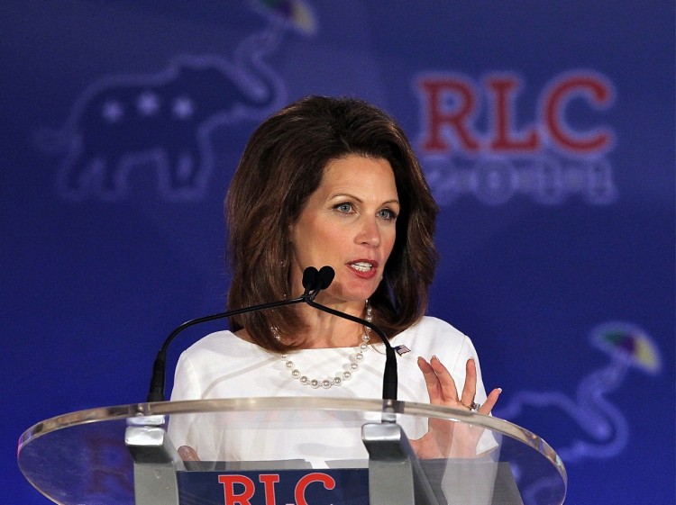IT'S OFFICIAL: Rep. Michele Bachmann (R-Minn) speaks during the 2011 Republican Leadership Conference on June 17 in New Orleans, La., in this recent file photo. Bachmann has made it official and announced her run for the 2012 presidential campaign at her  (Justin Sullivan/Getty Images)