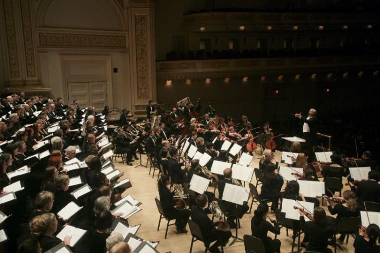 THE CONDUCTOR: Artistic Director for Distinguished Concerts International New York (DCINY), Jonathan Griffith conducted Welsh composer Karl Jenkins Gloria and Stabat Mater at a concert in commemoration of Dr. Martin Luther King Jr. on Jan. (DCINY Production/Jennifer Taylor Photography)