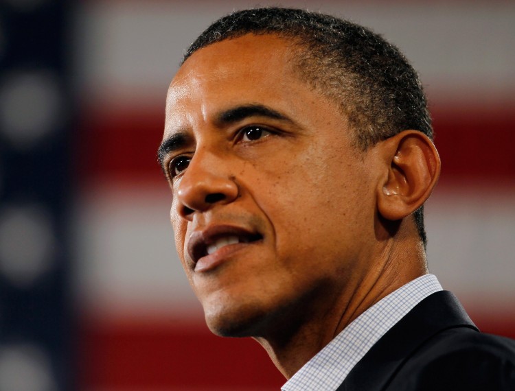 President Obama on August 16, in Peosta, Iowa. Obama and Secretary of State Hillary Clinton called upon Syrian President Bashar al-Assad to step down on Thursday. (Joe Raedle/Getty Images)