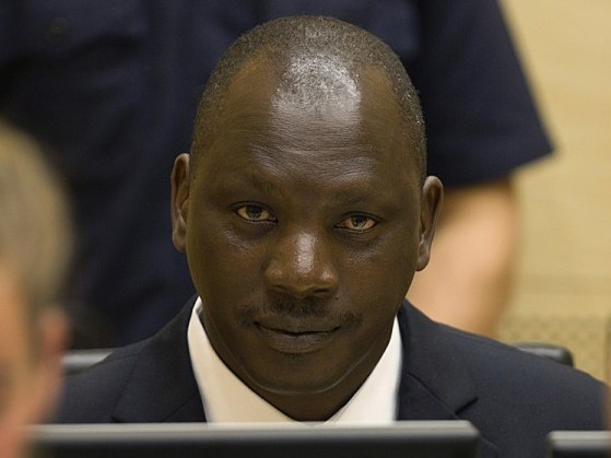 Congolese warlord Thomas Lubanga sits in the courtroom of the International Criminal Court in the Hague, on August 25, 2011