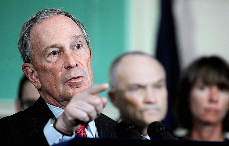New York City Mayor Michael Bloomberg speaks at a City Hall press conference on Hurricane Irene on August 25, in New York City. The city is bracing for what could be its first direct hit by a hurricane in decades. (Mario Tama/Getty Images)