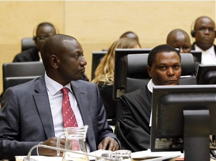 Former Kenyan Education Minister William Samoei Ruto (L) sits with his lawyer in the courtroom of the International Criminal Court (ICC) in The Hague, The Netherlands, on Sept. 1, 2011. (Bas Czerwinski/AFP/Getty Images)