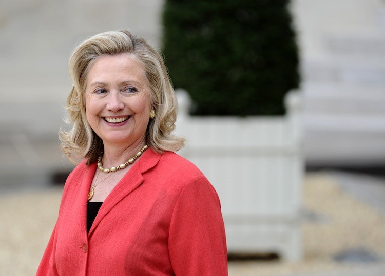 US secreatry of State Hillary Clinton arrives on September 1, 2011 at the Elysee palace in Paris before a meeting with french President Nicolas Sarkozy prior to a conference on Libya's post-Moammar Gadhafi future. (Miguel Medin/Getty Images ) US secreatry of State Hillary Clinton arrives on September 1, 2011 at the Elysee palace in Paris before a meeting with french President Nicolas Sarkozy prior to a conference on Libya's post-Moammar Gadhafi future. (Miguel Medin/Getty Images )