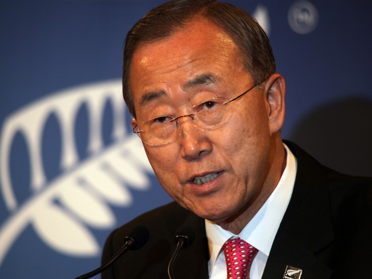 UN Secretary-General Ban Ki-moon was the first UN leader to attend the Pacific Island Forum.  (Bradley Ambrose/AFP/Getty Images)