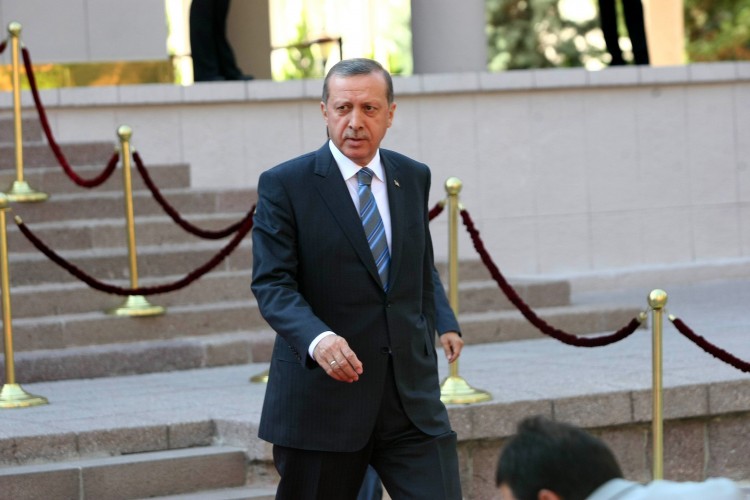 Turkey's Prime Minister Tayyip Erdogan attends a welcoming ceremony in Ankara on September 8, 2011.  (Adem Altan/AFP/Getty Images)
