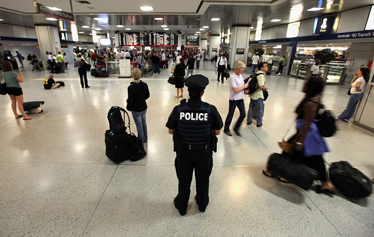 Amtrak Police keep a careful eye on passengers at Penn Station