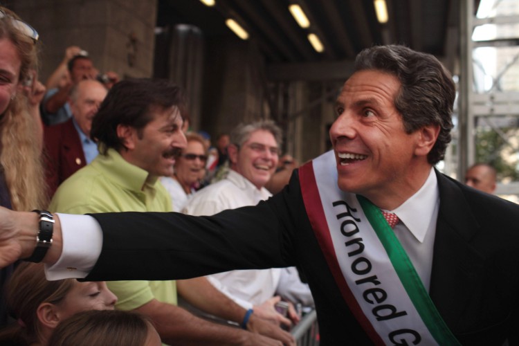 New York Governor Andrew Cuomo shakes hands along the route of the 67th annual Columbus Day Parade on October 10, 2011 in New York City. (Spencer Platt/Getty Images) New York Governor Andrew Cuomo shakes hands along the route of the 67th annual Columbus Day Parade on October 10, 2011 in New York City. (Spencer Platt/Getty Images)