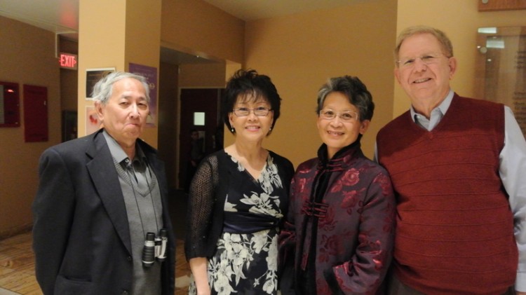 William Jones (R) and Ms. Wang (2nd R) and friends attend Shen Yun