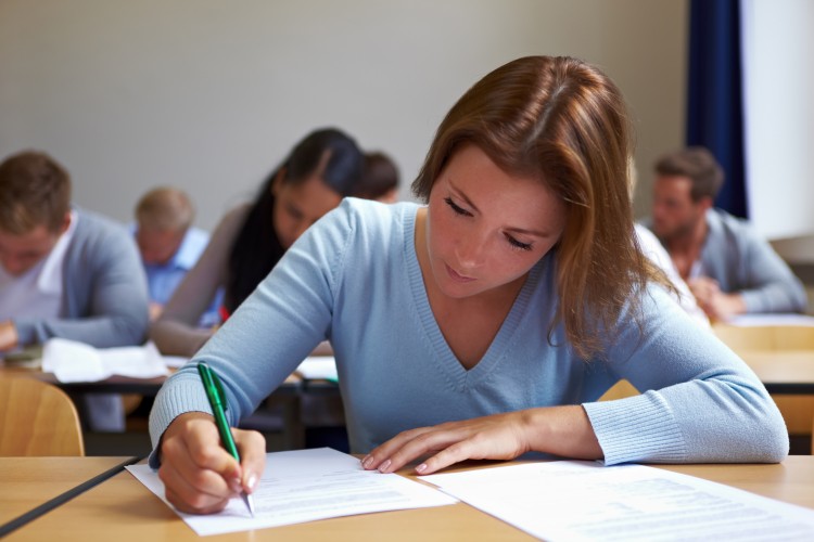 Woman in assessment center