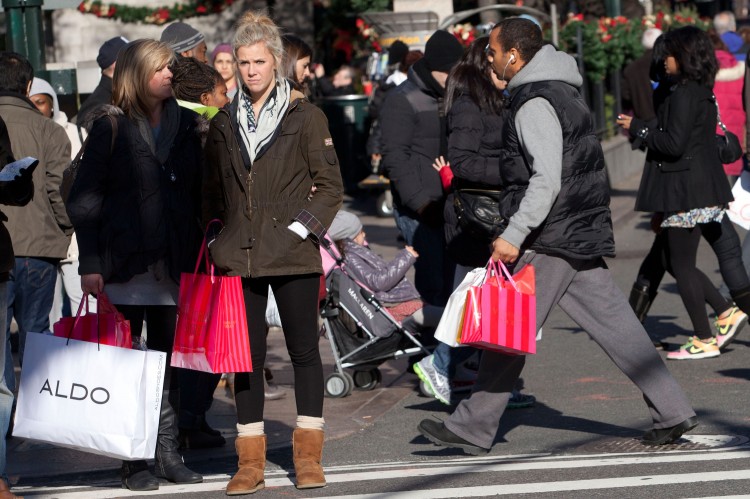 Last Minute Shoppers Flood Stores On Christmas Eve