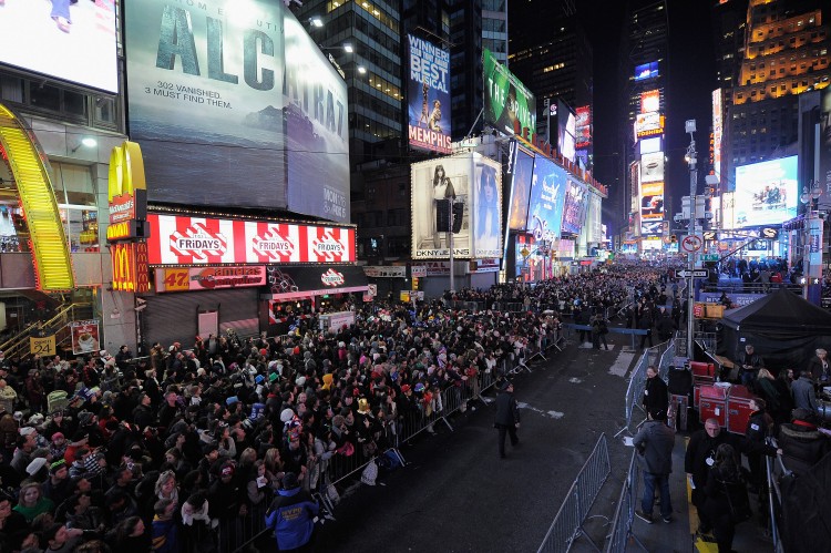 New York's Times Square is one of the top tourist destinations as it can be seen here during the annual New Years Eve celebration on December 31, 2011 in New York City. (Jemal Countess/Getty Images)
