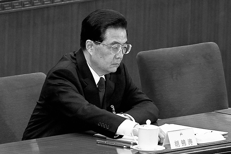 Hu Jintao at the NPC closing session on Mar 14