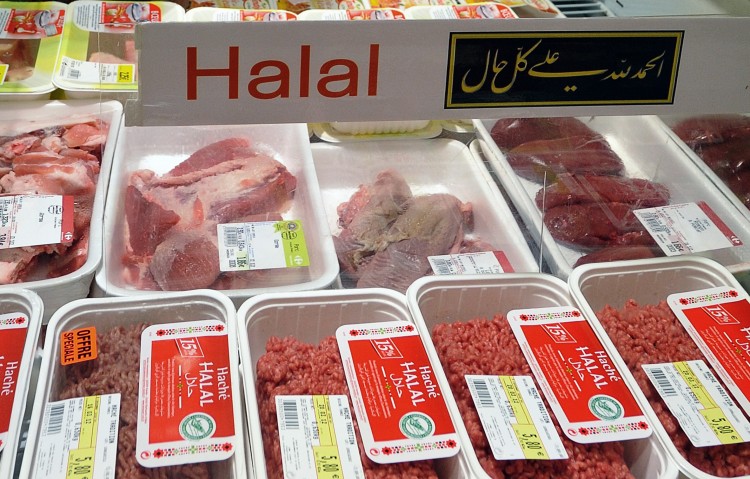 A photo taken in March 2012 shows Halal meat at a supermarket in the French city of Hazebrouck. (Philippe Huguen/AFP/Getty Images)