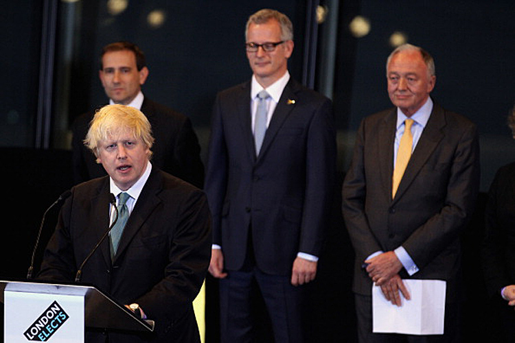 Boris Johnson, the new mayor of London, is announced