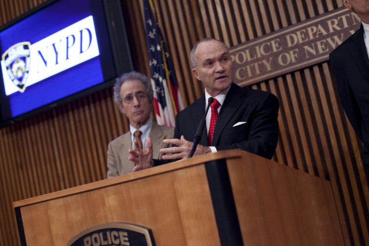 New York City Police Commissioner Ray Kelly holds a news conference at Police Headquarters May 24
