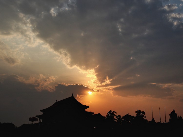 Tiananmen Gate at sunset 