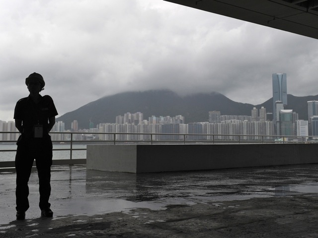 ferry terminal in Hong Kong.