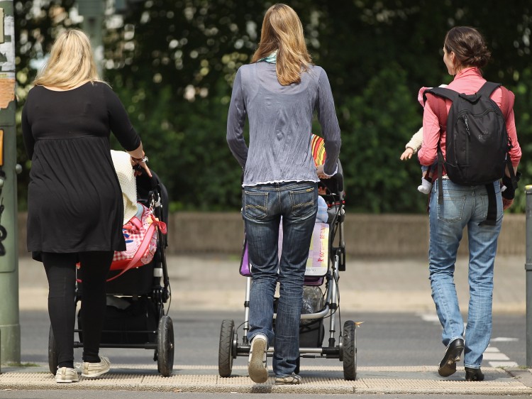 <<enter caption here>> on July 17, 2012 in Berlin, Germany. Women with young babies