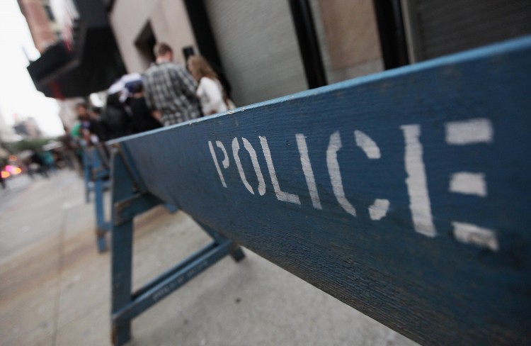NYPD barricade can be seen here in this file photo. (Mario Tama/Getty Images)