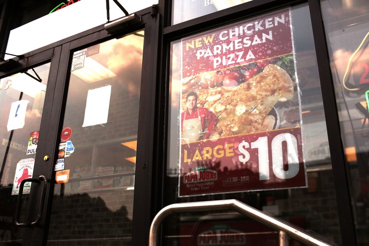 A Papa Johns pizza restaurant is seen on August 9, 2012 in New York City. (Spencer Platt/Getty Images)