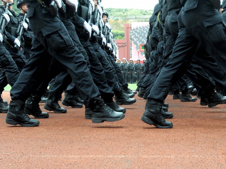 Chinese special police squad during 